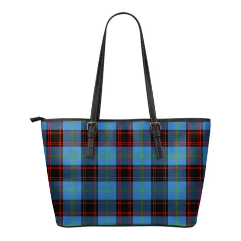HOME ANCIENT TARTAN SMALL LEATHER TOTE