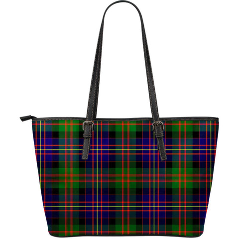 CAMERON OF ERRACHT MODERN TARTAN SMALL LEATHER TOTE