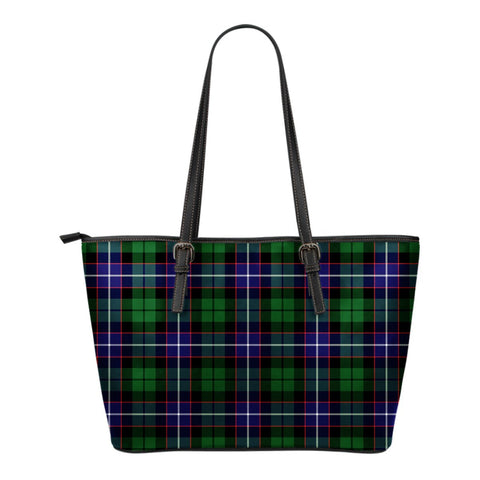 GALBRAITH MODERN TARTAN LARGE LEATHER TOTE