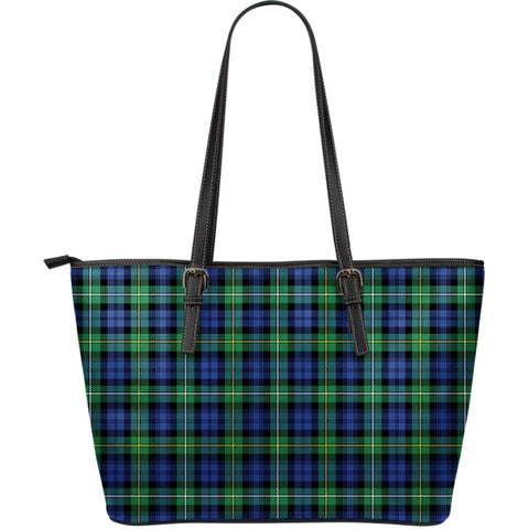 CAMPBELL ARGYLL ANCIENT TARTAN LARGE LEATHER TOTE