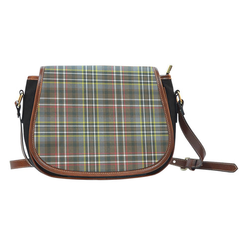 SCOTT GREEN WEATHERED TARTAN SADDLE BAG