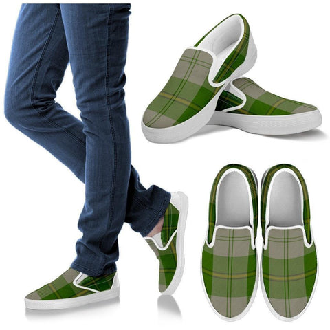 CUNNINGHAM DRESS GREEN DANCERS TARTAN SLIP ONS