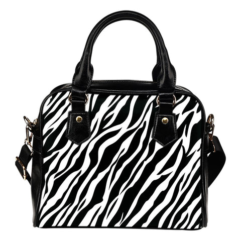 ZEBRA PATTERN SHOULDER HANDBAG