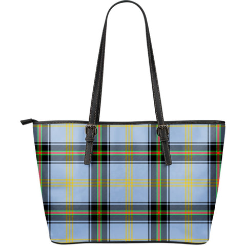 BELL OF THE BORDERS TARTAN LARGE LEATHER TOTE