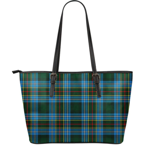 COCKBURN MODERN TARTAN LARGE LEATHER TOTE