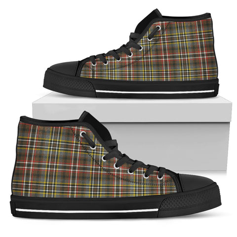 SCOTT GREEN WEATHERED TARTAN CANVAS SHOES