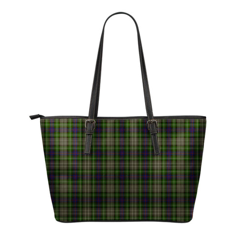DAVIDSON TULLOCH DRESS TARTAN LARGE LEATHER TOTE
