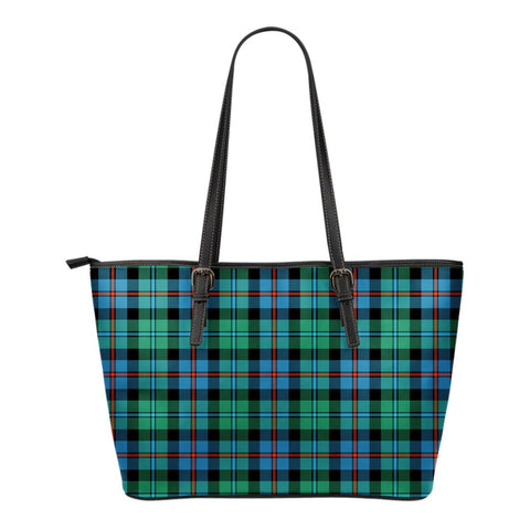 CAMPBEL OF CAWDOR ANCIENT TARTAN LARGE LEATHER TOTE