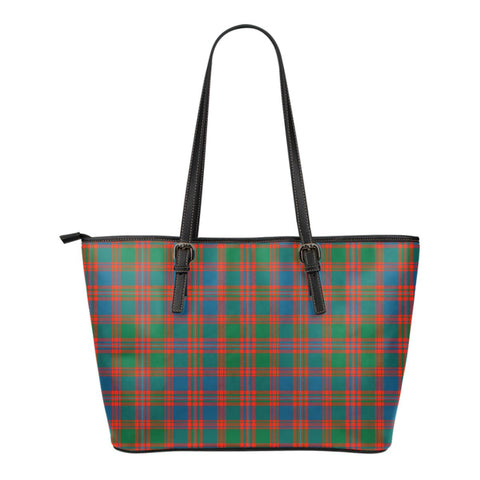 MACINTYRE ANCIENT TARTAN SMALL LEATHER TOTE