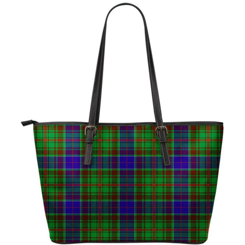 ADAM TARTAN SMALL LEATHER TOTE