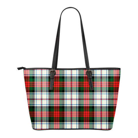 MACDUFF DRESS MODERN TARTAN LARGE LEATHER TOTE