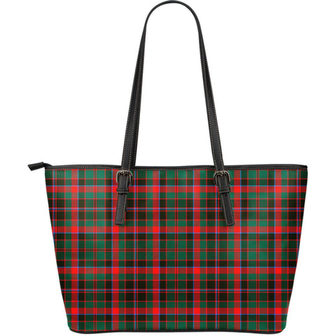 CUMMING MODERN TARTAN LARGE LEATHER TOTE