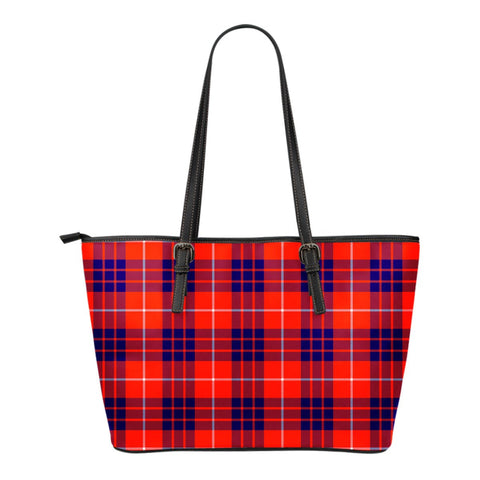 HAMILTON MODERN TARTAN SMALL LEATHER TOTE