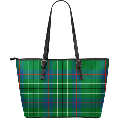 DUNCAN ANCIENT TARTAN LARGE LEATHER TOTE