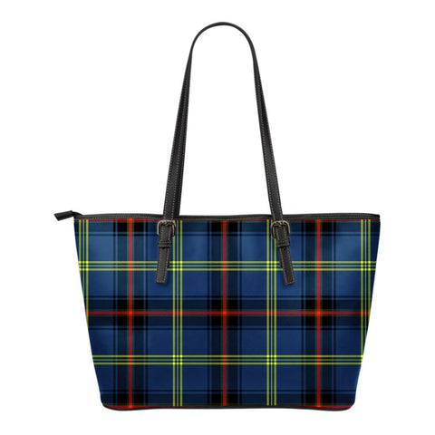 GREWAR TARTAN SMALL LEATHER TOTE