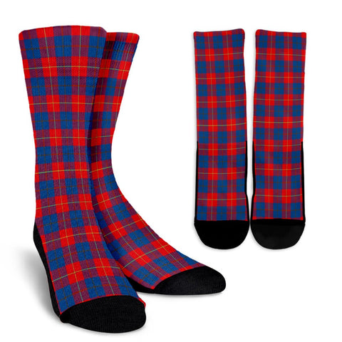 GALLOWAY RED TARTAN CREW SOCKS