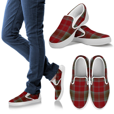 LINDSAY WEATHERED TARTAN SLIP ONS