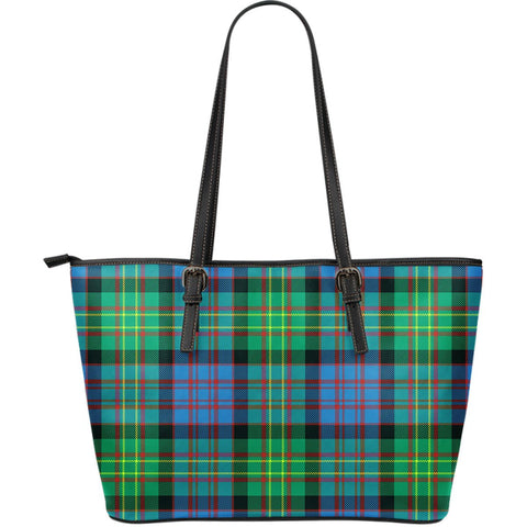 BOWIE ANCIENT TARTAN LARGE LEATHER TOTE