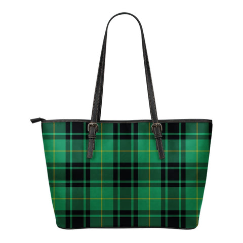MACARTHUR ANCIENT TARTAN LARGE LEATHER TOTE
