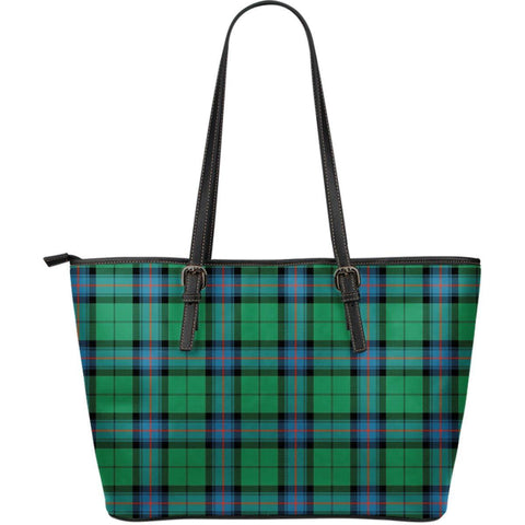 ARMSTRONG ANCIENT TARTAN LARGE LEATHER TOTE