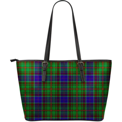 ADAM TARTAN LARGE LEATHER TOTE