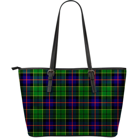 FORSYTH MODERN TARTAN LARGE LEATHER TOTE