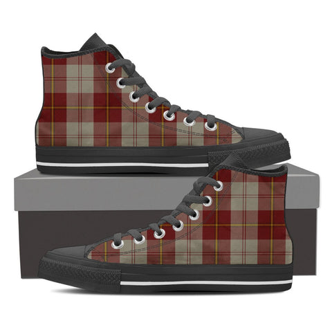 CUNNINGHAM BURGUNDY DANCERS TARTAN CANVAS SHOES