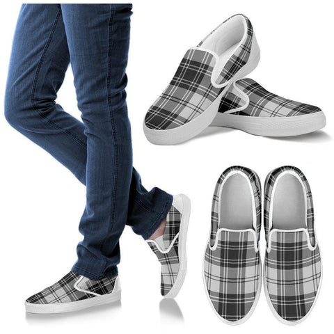 DOUGLAS GREY MODERN TARTAN SLIP ONS