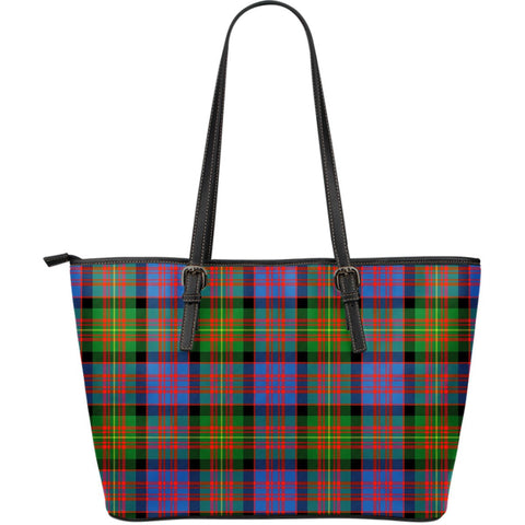 CARNEGIE ANCIENT TARTAN LARGE LEATHER TOTE