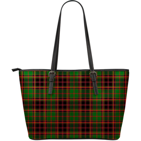 BUCHAN MODERN TARTAN LARGE LEATHER TOTE