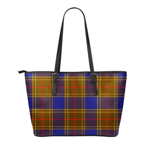 BALFOUR MODERN TARTAN SMALL LEATHER TOTE