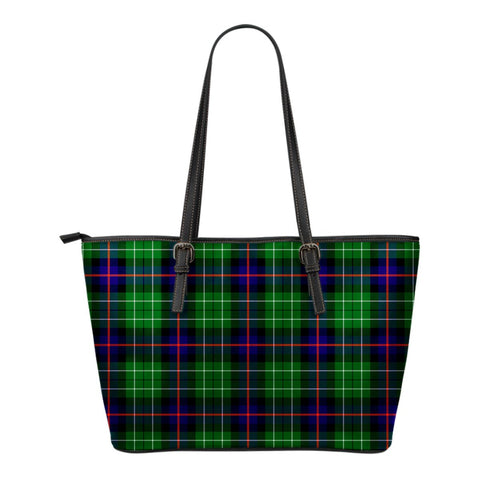 LESLIE HUTING TARTAN LARGE LEATHER TOTE