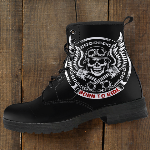 BORN TO RIDE MOTORCYCLE LEATHER BOOTS