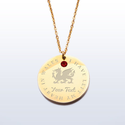 I HAVE LEFT MY HEART IN WALES PREMIUM PENDANT G8