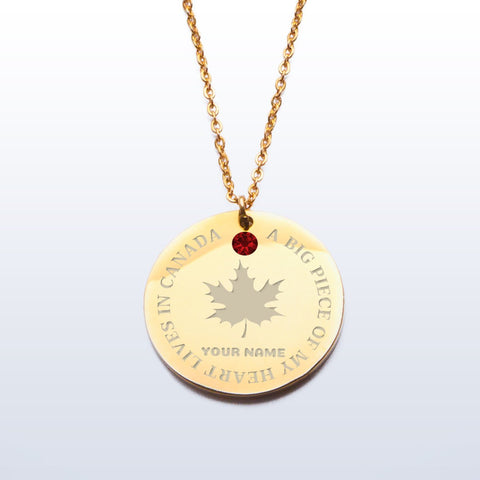 A BIG PIECE OF MY HEART LIVES IN CANADA PREMIUM PENDANT