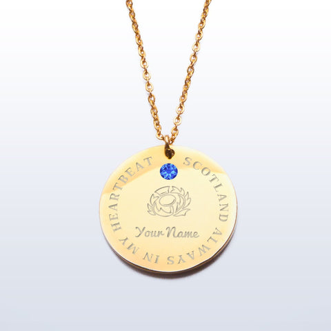 SCOTLAND ALWAYS IN MY HEARTBEAT PREMIUM PENDANT