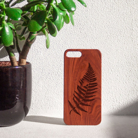 NEW ZEALAND-SILVER FERN WOODEN IPHONE CASE