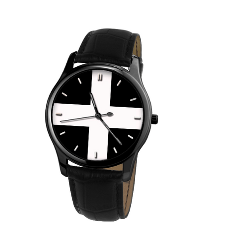 CORNWALL BUSINESS WATCH WITH BLACK GENUINE LEATHER NH1