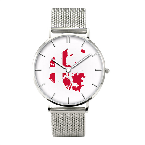 Danish Map - Bussiness Watch Casual Stainless Steel Band