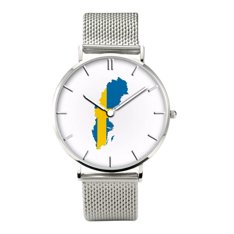 Swedish Map - Bussiness Watch Casual Stainless Steel Band