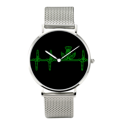 SCOTLAND IN MY HEARTBEAT WATCH Casual Stainless Steel Band J1