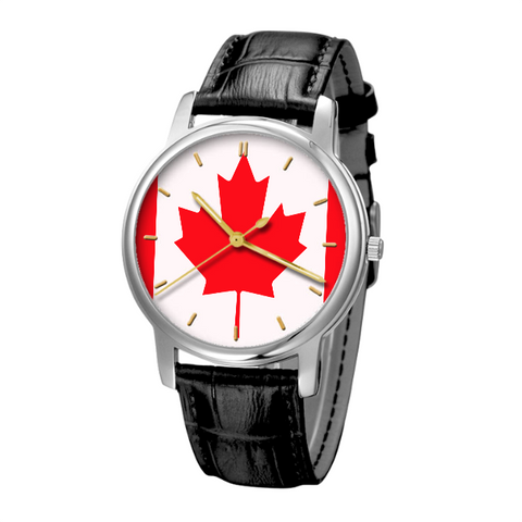 CANADA BUSINESS WATCH WITH BLACK GENUINE LEATHER NH2