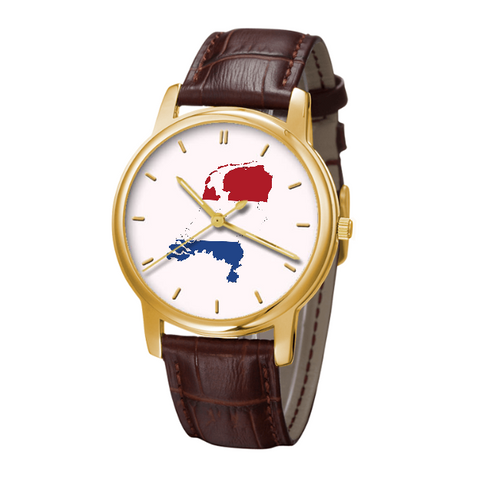 Dutch Map - Bussiness Watch Brown Genuine Leather