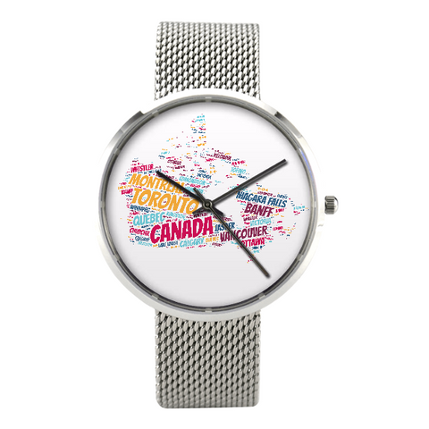 Canada Map- Watch With Casual Canada Map-Watch With Black A9