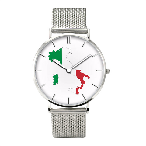 Italian Map - Bussiness Watch Casual Stainless Steel Band