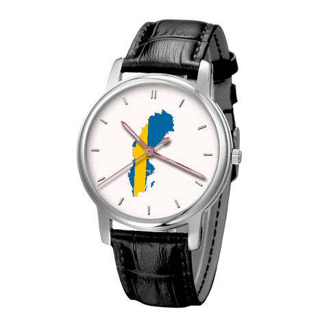 Swedish Map - Business Watch Black Genuine Leather 