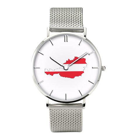 Austrian Map - Bussiness Watch Casual Stainless Steel Band