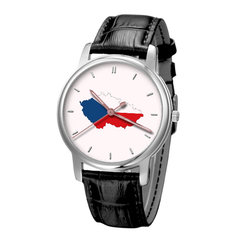 Czech Map - Business Watch Black Genuine Leather 