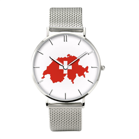 Swiss Map - Bussiness Watch Casual Stainless Steel Band