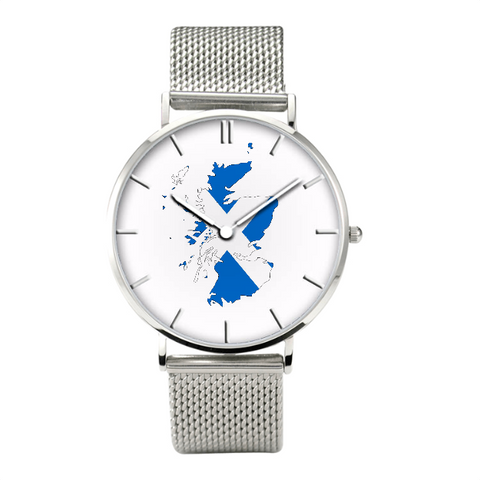 Scottish Map - Bussiness Watch Casual Stainless Steel Band